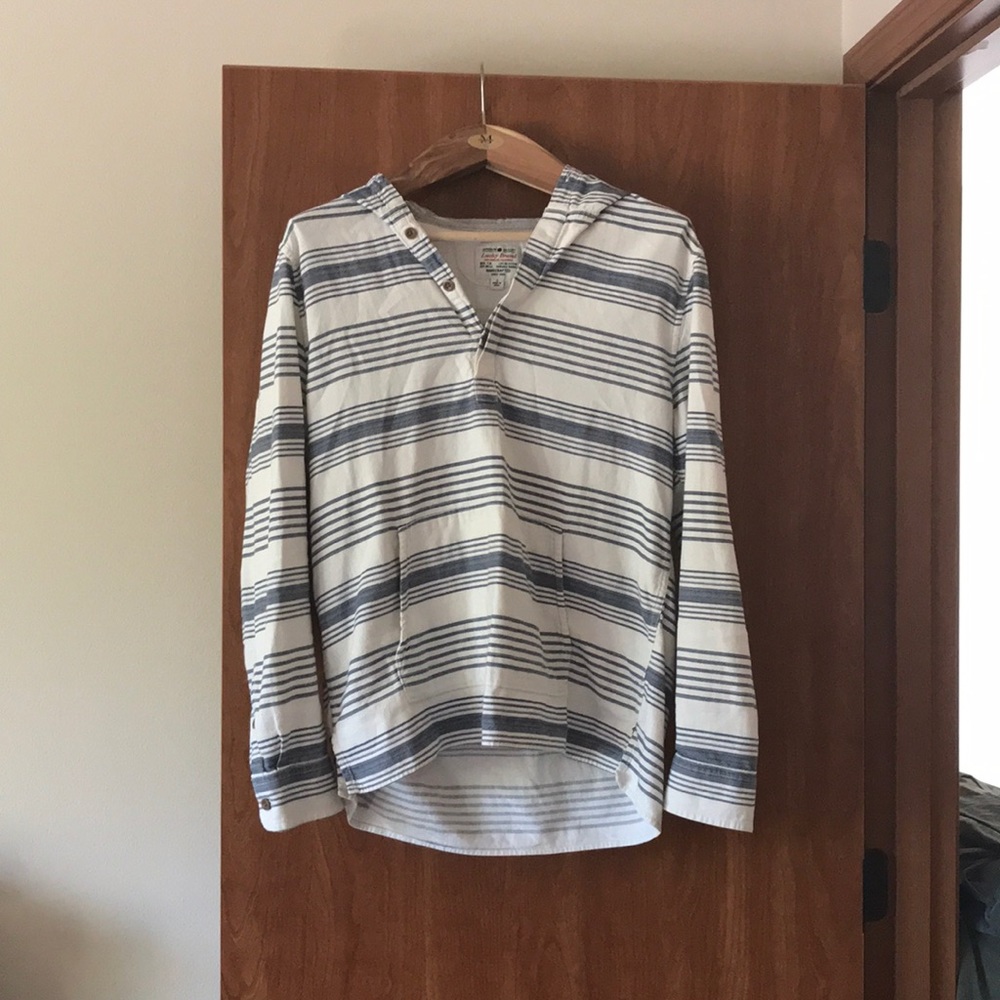 Lucky Brand Classic Fit Striped Poncho Hoodie